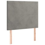 vidaXL Sommier à lattes de lit et matelas Gris clair 100x200cm Velours