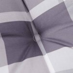 vidaXL Coussins de chaise à dossier haut lot de 4 carreaux gris