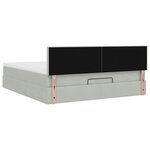 VidaXL Cadre de lit ottoman avec matelas gris clair 160x200 cm velours