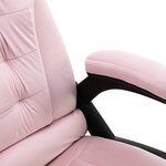 vidaXL Chaise de bureau Rose Velours
