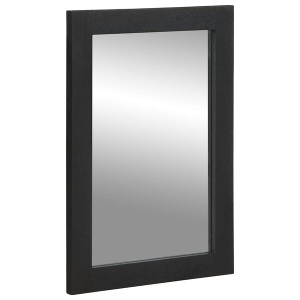 vidaXL Miroir de bain noir 50x70x2 5 cm bois d'ingénierie et laiton