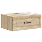 vidaXL Cabinet de chevet mural 2 Pièces Chêne Sonoma 49 x 34 5 x 20 cm