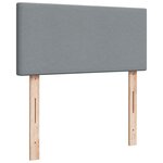 vidaXL Sommier à lattes de lit avec matelas Gris clair 90x200 cm Tissu