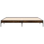 vidaXL Cadre de lit sans matelas chêne fumé 200x200 cm