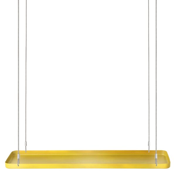 Esschert Design Plateau suspendu pour plantes rectangulaire Doré L