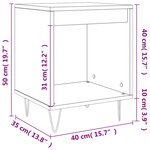 vidaXL Table de chevet Noir 40x35x50 cm Bois d’ingénierie