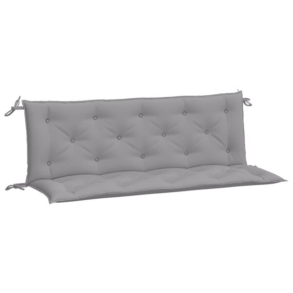 vidaXL Coussins de banc jardin lot de 2 gris 150x50x7 cm tissu Oxford
