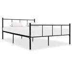 vidaXL Cadre de lit sans matelas noir métal 160x200 cm