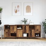 vidaXL Buffets 3 Pièces Bois ancien 180 x 35 x 70 cm Bois d'ingénierie