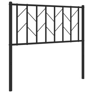 vidaXL Tête de lit métal noir 90 cm