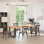 vidaXL Pieds de table à manger en T 2 pièces Anthracite 70x35x(72-73) cm Acier