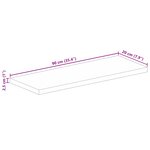vidaXL Dessus de table rectangulaire bois massif de manguier brut