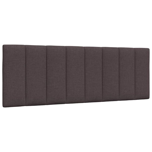 vidaXL Coussin de tête de lit Hanko marron foncé 120 cm tissu