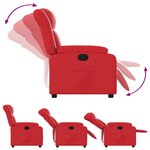 vidaXL Fauteuil inclinable Rouge Similicuir