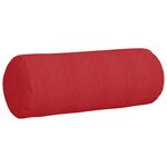 vidaXL Coussins d'accent 2 Pièces Rouge Ø 25 x 70 cm tissu