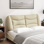 vidaXL Coussin de tête de lit Hvar crème 120 cm tissu