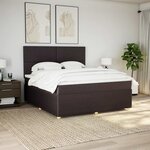 vidaXL Sommier à lattes de lit avec matelas Marron foncé 180x200 cm