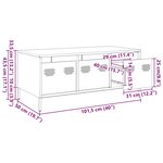 vidaXL Table basse anthracite 101 5x50x43 5 cm acier laminé à froid