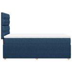 vidaXL Sommier à lattes de lit avec matelas Bleu 100x200 cm Tissu