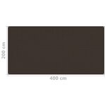 vidaXL Tapis de tente 200x400 cm Marron