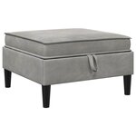 vidaXL Ensemble de meubles pour le salon 4 Pièces Gris clair Velours