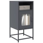 vidaXL Table de chevet anthracite 36x39x78 cm acier laminé à froid