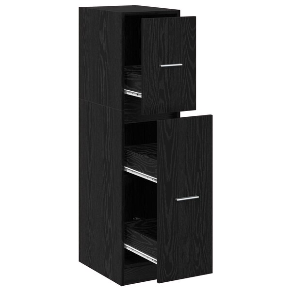 vidaXL Cabinet d'Apothicaire Chêne Noir 30x41x118 cm Bois d'Ingénierie