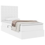 vidaXL Lit de Rangement Blanc pur 90 x 190 cm Cuir synthétique