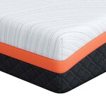 vidaXL Matelas Blanc  Gris 140 x 200 cm Mousse