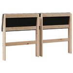 vidaXL Tête de lit capitonnée Taupe 140 cm Pin massif