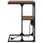 vidaXL Cabinet de chevet avec tiroir Chêne marron 41.5 x 26 x 60.5 cm