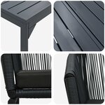 vidaXL Ensemble de salle à manger pour jardin 9 Pièces Noir polyrotin