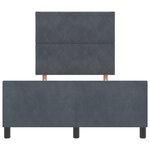 Lit vidaXL Gris foncé 120x190 cm Velours