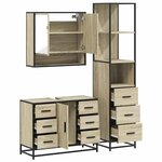 vidaXL Ensemble de meubles de salle de bain 3 Pièces chêne sonoma