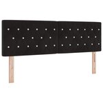 vidaXL Lit à ressort LED avec matelas Noir 140 x 200 cm Velours