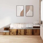 vidaXL Cadre de lit de rangement en bois ancien 75x190 cm