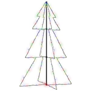 vidaXL Arbre de Noël cône 200 LED d'intérieur/d'extérieur 98x150 cm