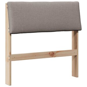 vidaXL Tête de lit capitonnée Taupe 80 cm Pin massif