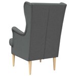 vidaXL fauteuil Gris foncé tissu