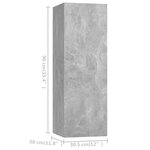 vidaXL Ensemble de meubles TV 8 Pièces Gris béton Bois d'ingénierie
