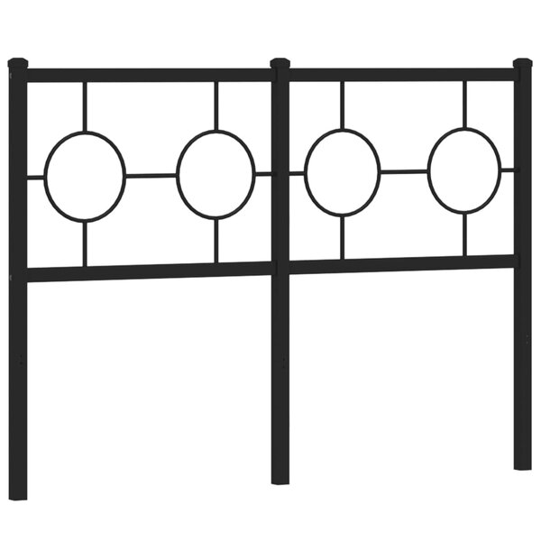 vidaXL Tête de lit de remplacement métal noir 120 cm