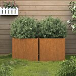 vidaXL Jardinières 2 Pièces 42x40x39 cm acier corten