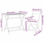 vidaXL Set de Bistro Pliable 5 Pièces avec Coussins en Bois d'Acacia