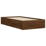 vidaXL Cadre de lit avec tiroirs sans matelas chêne marron 100x200 cm