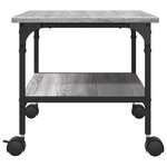 vidaXL Support d'imprimante à 2 niveaux sonoma gris 50x40x38 cm