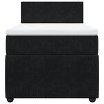 vidaXL Sommier à lattes de lit avec matelas Noir 100x200 cm Velours