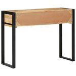 vidaXL Table console 100x35x75 cm bois de manguier massif brut