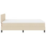 vidaXL Lit à ressorts avec matelas Crème 120x190 cm Tissu