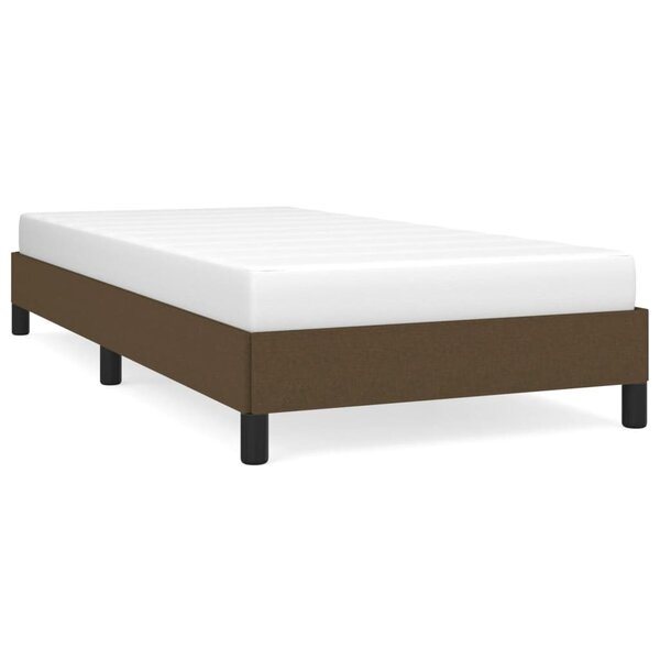 vidaXL Cadre de lit sans matelas marron foncé 100x200 cm tissu