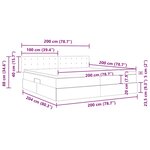 vidaXL Lit avec rangement et LED avec matelas Gris clair 200 x 200 cm